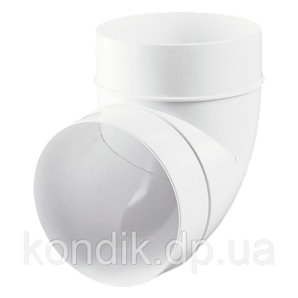 Коліно 90° для круглих каналів 100, фото 1