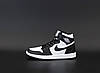 Кросівки Nike Air Jordan 1 Retro high Black White взуття Найк Аір Джордан чорно-білі високі жіночі чоловічі підліткові, фото 3