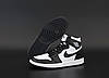 Кросівки Nike Air Jordan 1 Retro high Black White взуття Найк Аір Джордан чорно-білі високі жіночі чоловічі підліткові, фото 5