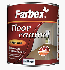 Емаль алкідна Farbex ПФ-266 для підлоги Жовто-Коричнева 2.8кг