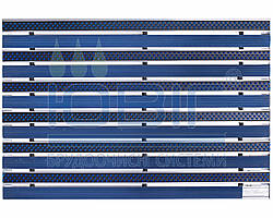 Придверна решітка Льон 60х40 см гума+щітка синя