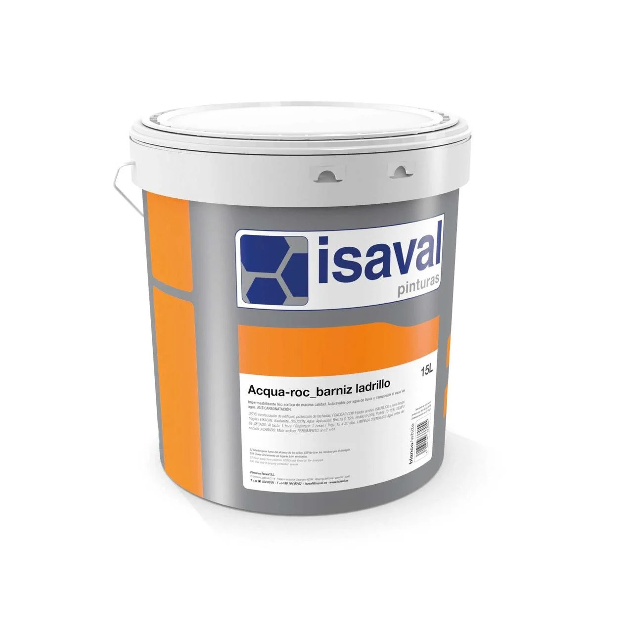 Лак для каменю прозорий на водній основі Акварок (відро.4 л) до 40м²/шар