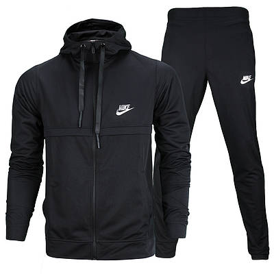 Спортивний костюм весна-осінь чорний NIKE з капюшоном K-405 BLK XL(Р) 21-658-013