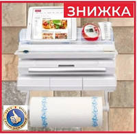Кухонный держатель диспенсер для полотенец Triple Paper Dispenser 4в1, для пищевой пленки и фольги