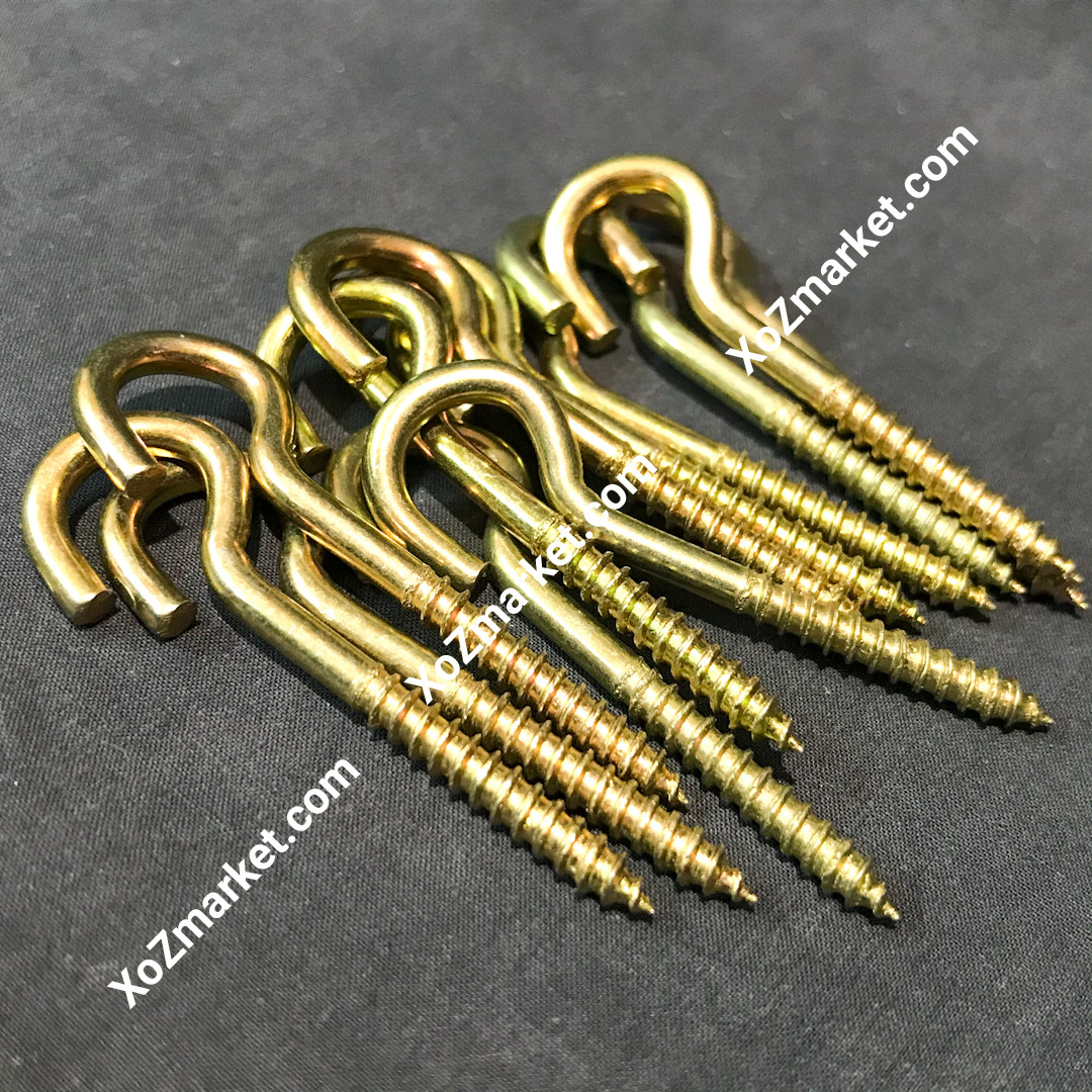 Шуруп з гачком Ø 3.5 х 30 мм ➜ 300 шт/упак ➜ Шуруп з півкільцем Цинк ➜ Шуруп С-подібний гак, фото 1