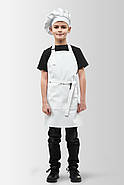 Фартух + ковпак дитячий Latte Junior 7-12 років Білий, фото 2