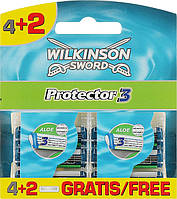 Сменные кассеты для бритья Wilkinson Sword Protector 3 4+2 шт