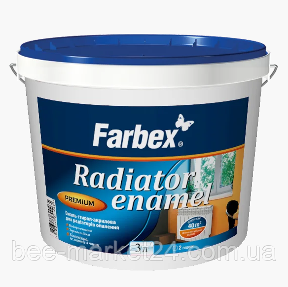 Емаль стирол-акрилова Farbex для радіаторів опалення (3 л)