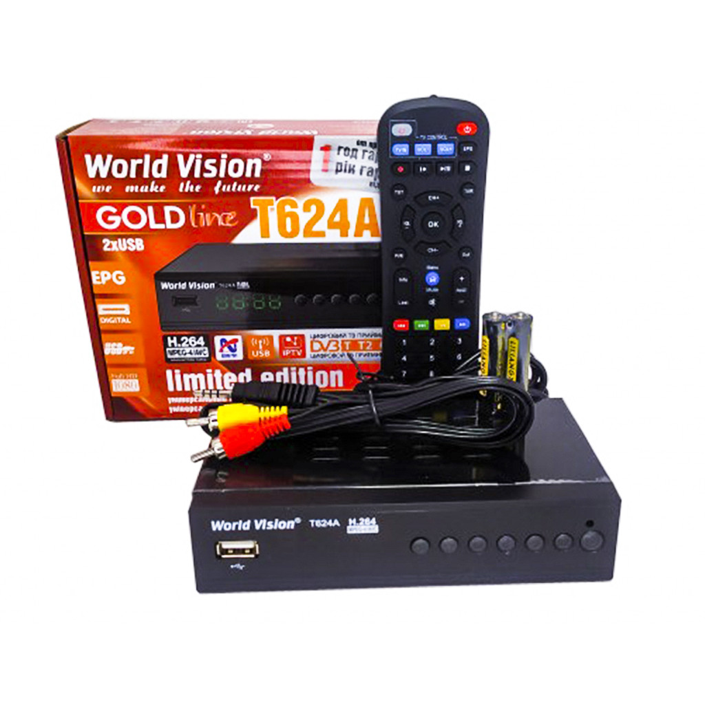 Купити Тюнер Т2 World Vision T624A, ціна 570 ₴ - Prom.ua (ID# 1377787506)