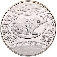 Монета Серебро "Год Крысы" 5 гривен. 2008 год.