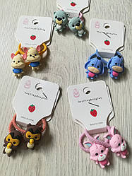 Дитячі гумки для волосся "Звірятка" 2 шт.