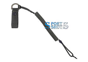 Страхувальний тренчик з карабіном та кріпленням на пояс (паракорд, хакі)