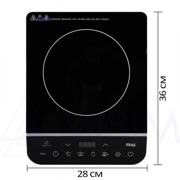 Индукционная электроплита настольная стеклокерамическая DSP KD-5031 2000W Black - фото 4 - id-p1377822932