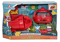 Підводний човен - трасформер - 3 в 1 з капітаном Барнакл Fisher-Price Octonauts Launch and Rescue Gup X Vehicle