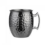 Металевий барний кухоль Kyiv Mule 550 мл, чорний, фото 4