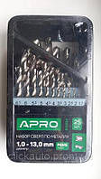 Набір свердел для металу Apro — 25 шт. (1-13 мм)