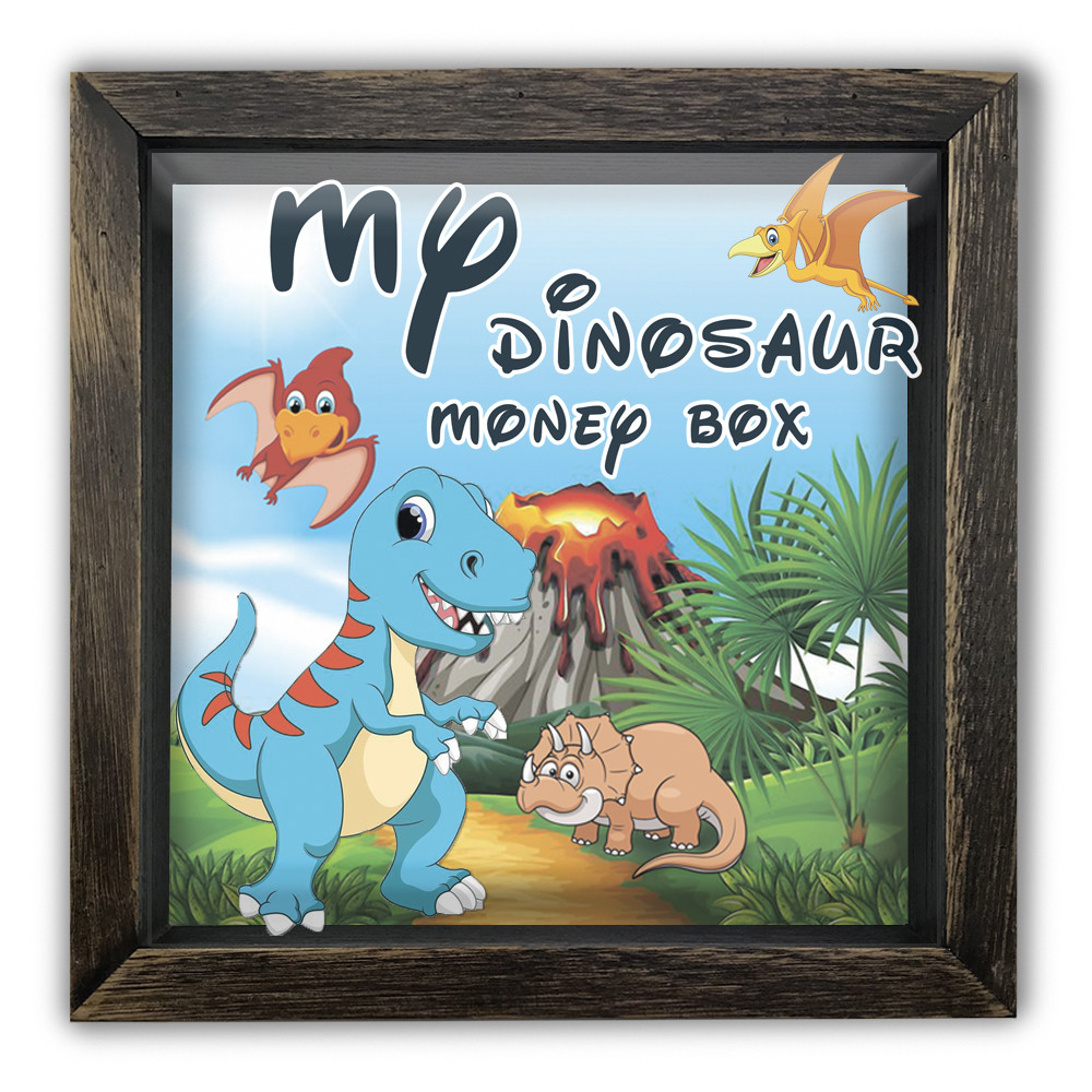 Дерев'яна копілка (скарбничка) 20х20 см My dinosaur money box хркп0011ква Тур-Колекшн, фото 1