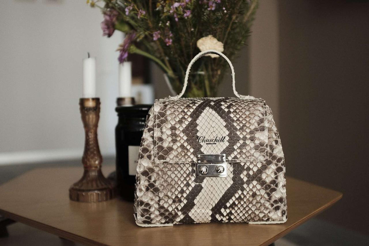 Маленька жіноча сумка з натуральної шкіри пітона "Sunset Exotic", фото 1