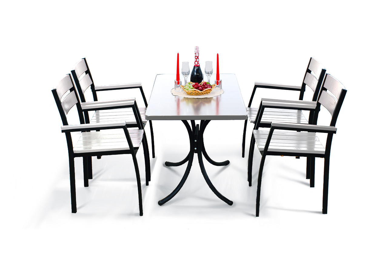 Комплект меблів для саду "Стелла" стіл (180*80) + 8 стільців Білий