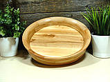Дерев'яна тарілка ручної роботи,сегментна, фото 8