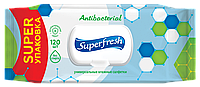 /Салфетки влажные Superfresh Antibacterial з клапаном 120 шт (K)