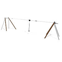 Дитячі гойдалки Zipline на штучних опорах