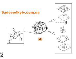 Карбюратор для повітродувки Oleo-Mac BV 900 (CFI0613400)