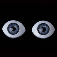 Глазки для кукол овальные "живые", 14х11 мм, серые