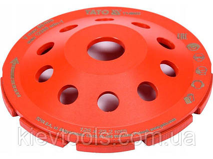 Чашка діамантова зачисна шліфувальна 125 мм Yato YT-60322, ціна