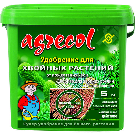 Добриво для хвойних від пожовтіння хвої NPK(0-0-6) 5 kg, Agrecol