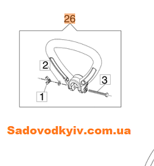 Ручка в зборі для тримера Oleo-Mac TR 61 E (4162042A)