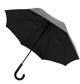 Зонт трость напівавтомат 104 см Чорний