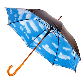 Зонт з хмарами на куполі, парасолька, напівавтомат 105 см