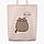 Еко сумка Кіт Пушин (Pusheen Cat) бежева з широким дном канвас, фото 3