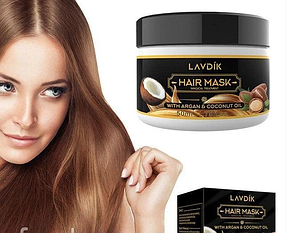 Маска для волосся з кокосовим маслом і арганом зволожуюча і відновлююча 50 г