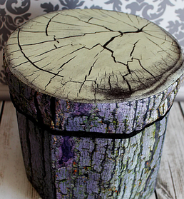 Банкетка - пуф органайзер складаний "Береза" 30*30*32 см