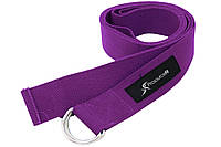 Ремінь для йоги ProSource Metal D-Ring Yoga Strap (PS-2015-purple), фіолетовий