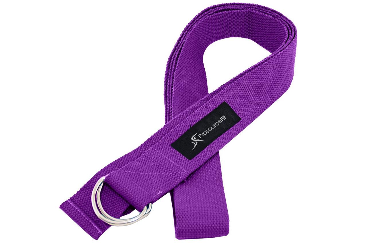 Ремень для йоги ProSource Metal D-Ring Yoga Strap (PS-2015-purple), фиолетовый - фото 2 - id-p603181462