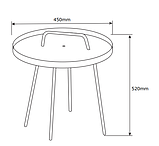 Лаунж садовий столик сталевий круглий чорний, buuba, фото 6