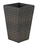 Горшок садовый коричневый (искусственный ротанг) высота 50см, buuba, фото 3