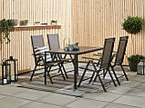 Стілець багатопозиційний садовий чорний, buuba, фото 4