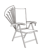 Стілець багатопозиційний садовий чорний, buuba, фото 6