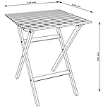 Стіл квадартний садовий складний (дерево - Промащений хардвуд ), buuba, фото 3