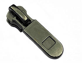 Бігунок No5 для металевої блискавки (з фіксатором) NEW М30-33 темний-нікель