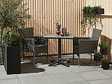 Комплект садових мебів (Стіл: алюміній та штучне дерево + Стільці: сталь та петан) buuba, фото 3