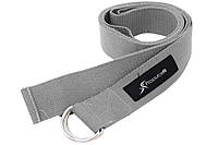 Ремінь для йоги ProSource Metal D-Ring Yoga Strap (PS-2017-grey), сірий