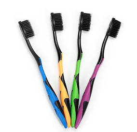 Зубна щітка бамбукова чорна