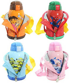 Термос дитячий Анімейшн Силіконова трубочка поїлка Термо-чохол з ручками 16041-70