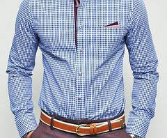 Сорочки чоловічі в клітку класичні