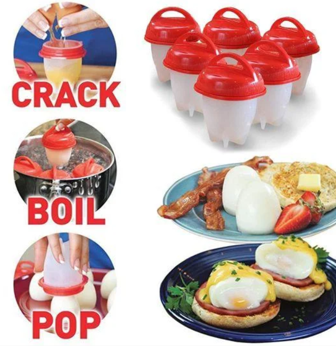 Форми силіконові для варіння яєць без шкаралупи Silicone Egg Boil 6 шт